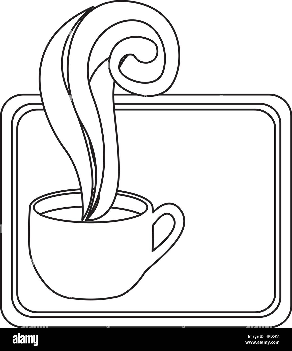 Figura pequeña squard símbolo de la taza de café Ilustración del Vector