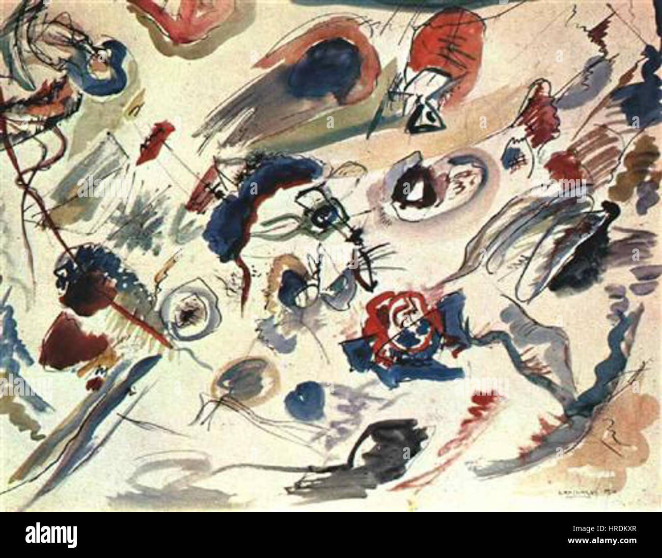 Primera acuarela abstracta kandinsky 1910 Fotografía de stock - Alamy