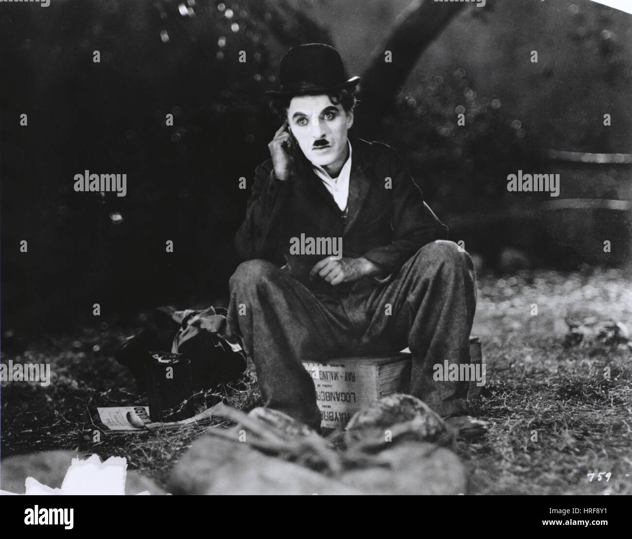 Charlie Chaplin, el actor inglés Foto de stock