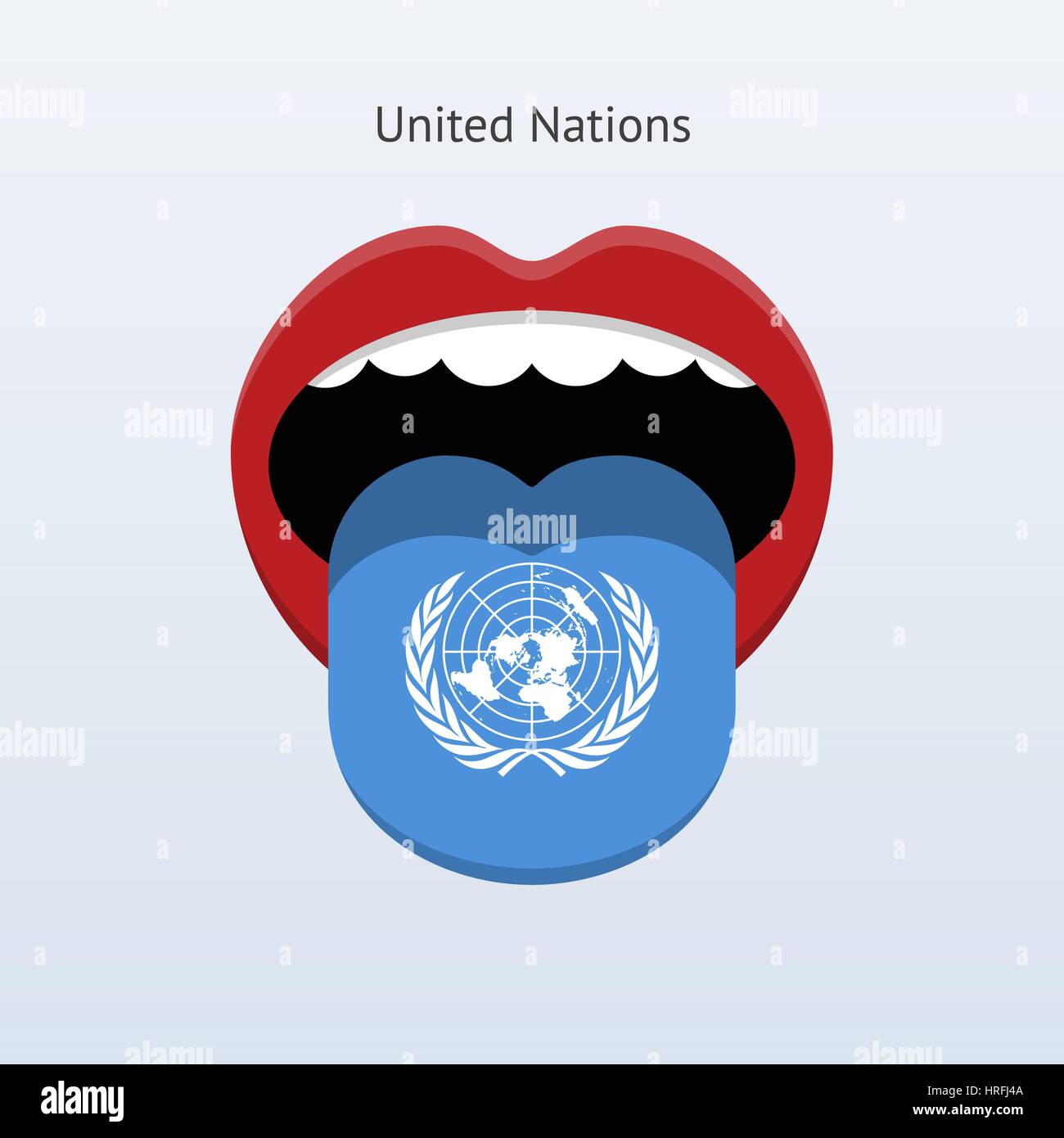 Los idiomas de las Naciones Unidas. Resumen lengua humana. Ilustración vectorial. Ilustración del Vector
