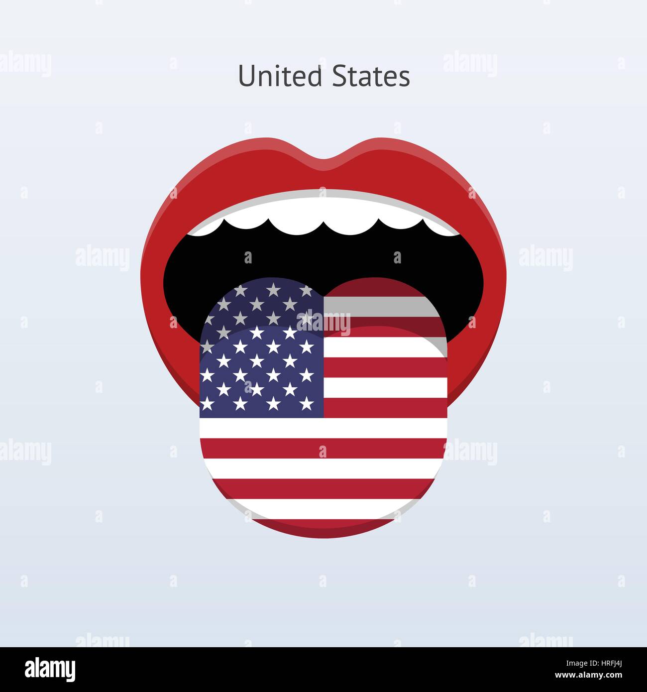 Idioma de los Estados Unidos. Resumen lengua humana. Ilustración