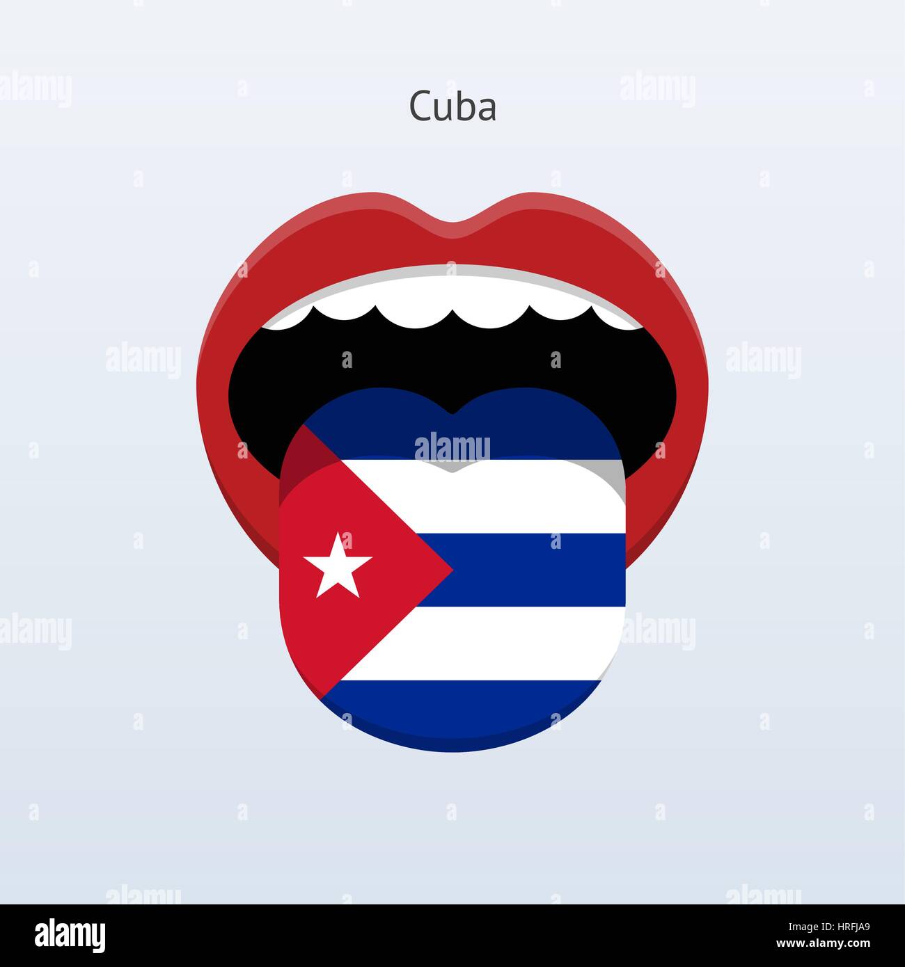 Cuba idioma. Resumen lengua humana. Ilustración vectorial Imagen Vector de stock Alamy