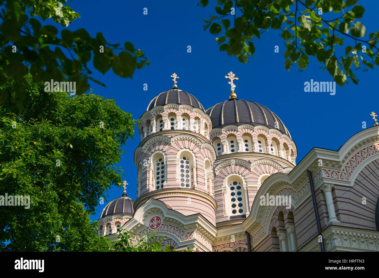 Catedral Ortodoxa Rusa Riga Letonia Foto de stock