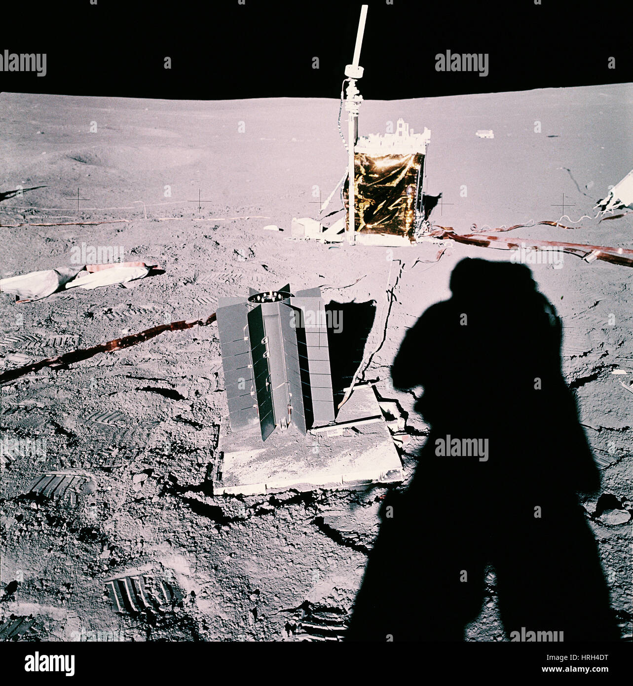 Experimentos lunar del Apolo 14 Foto de stock