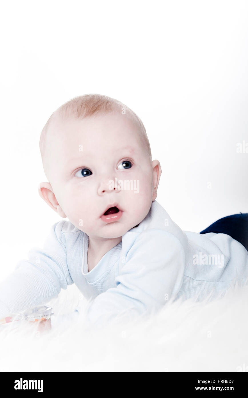 Modelo liberado, Kleiner Junge, 5 Monate - Little Boy, 5 mes de edad Foto de stock
