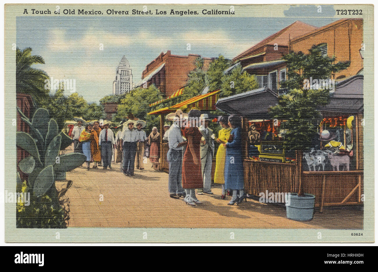 Un toque del viejo México, Olvera Street, Los Angeles, California Foto de stock