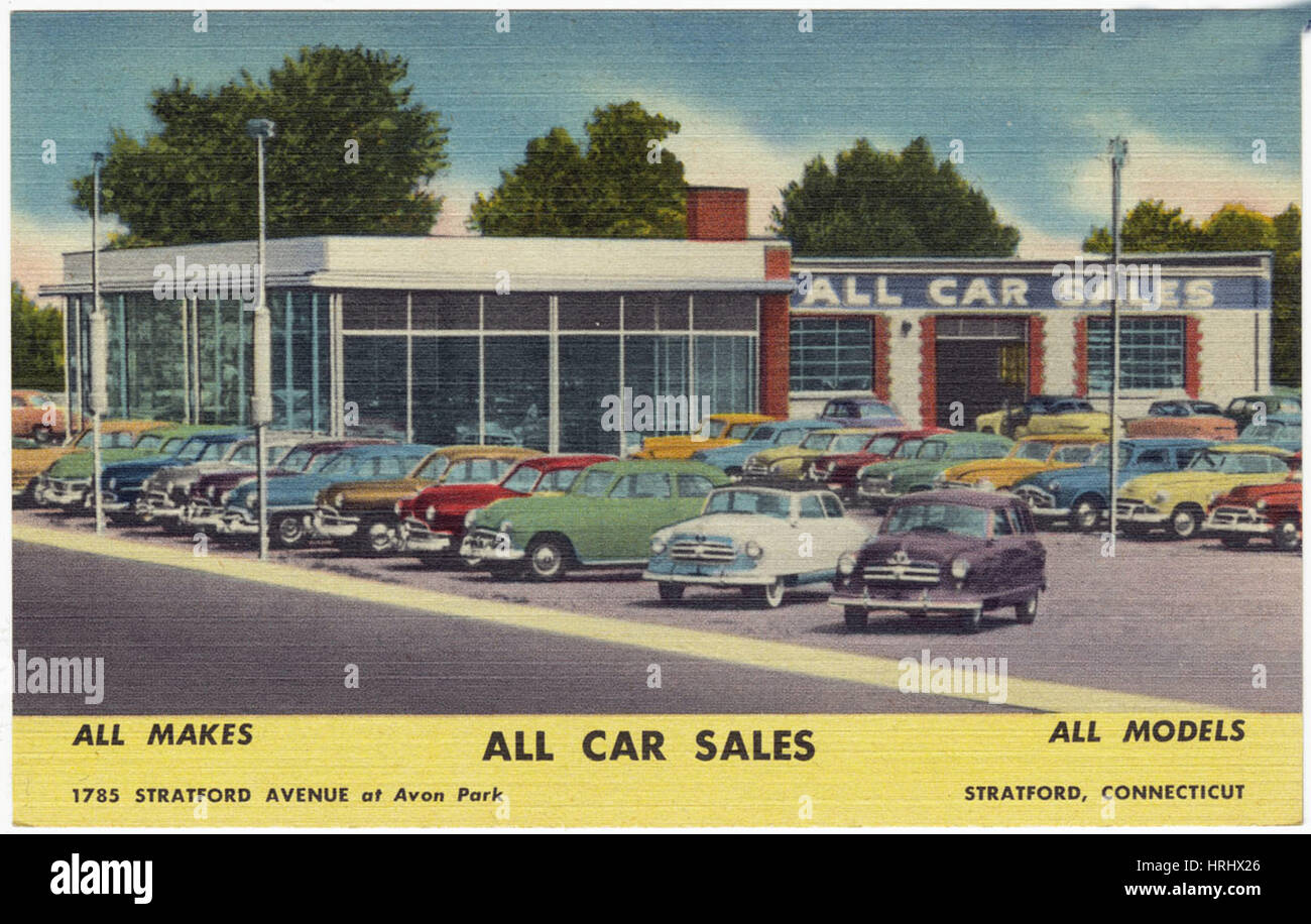 Connecticut - Todas las ventas de automóviles, todas las marcas, todos los  modelos. 1785 avenida de Stratford en Avon Park, Stratford, Connecticut  Fotografía de stock - Alamy