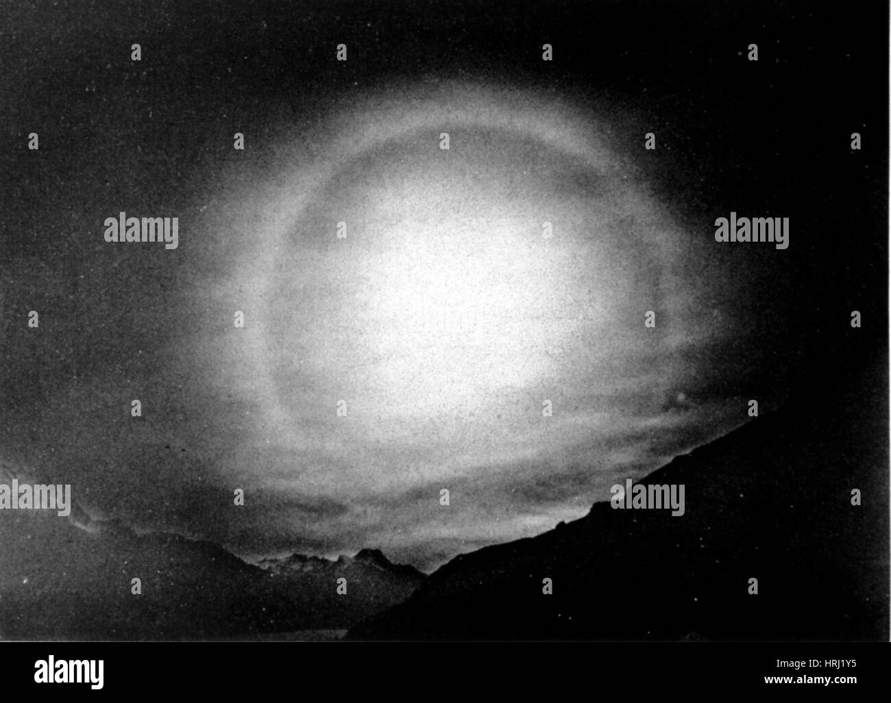 22 grado solar halo, 1928 Foto de stock