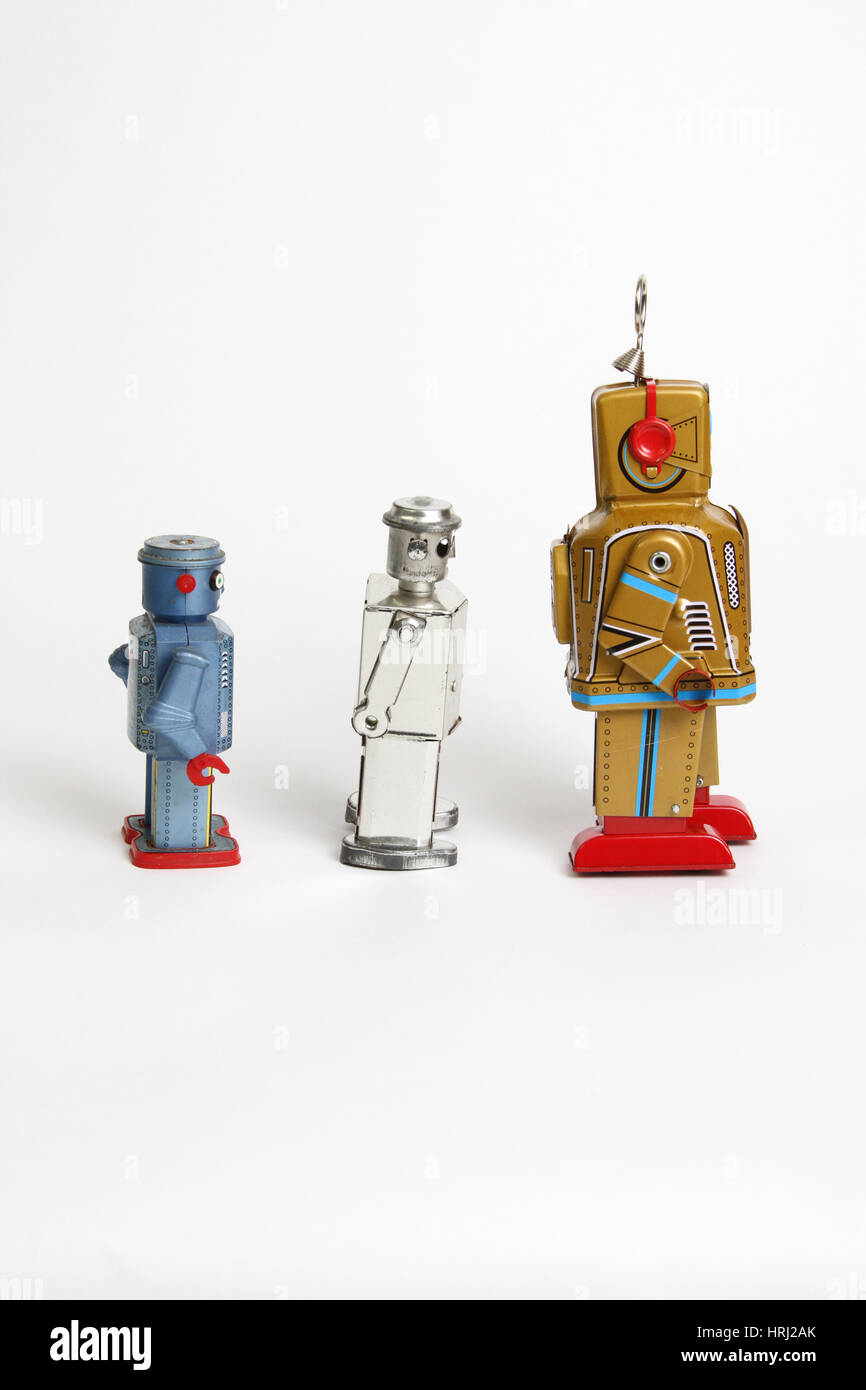 Robots de juguete Foto de stock