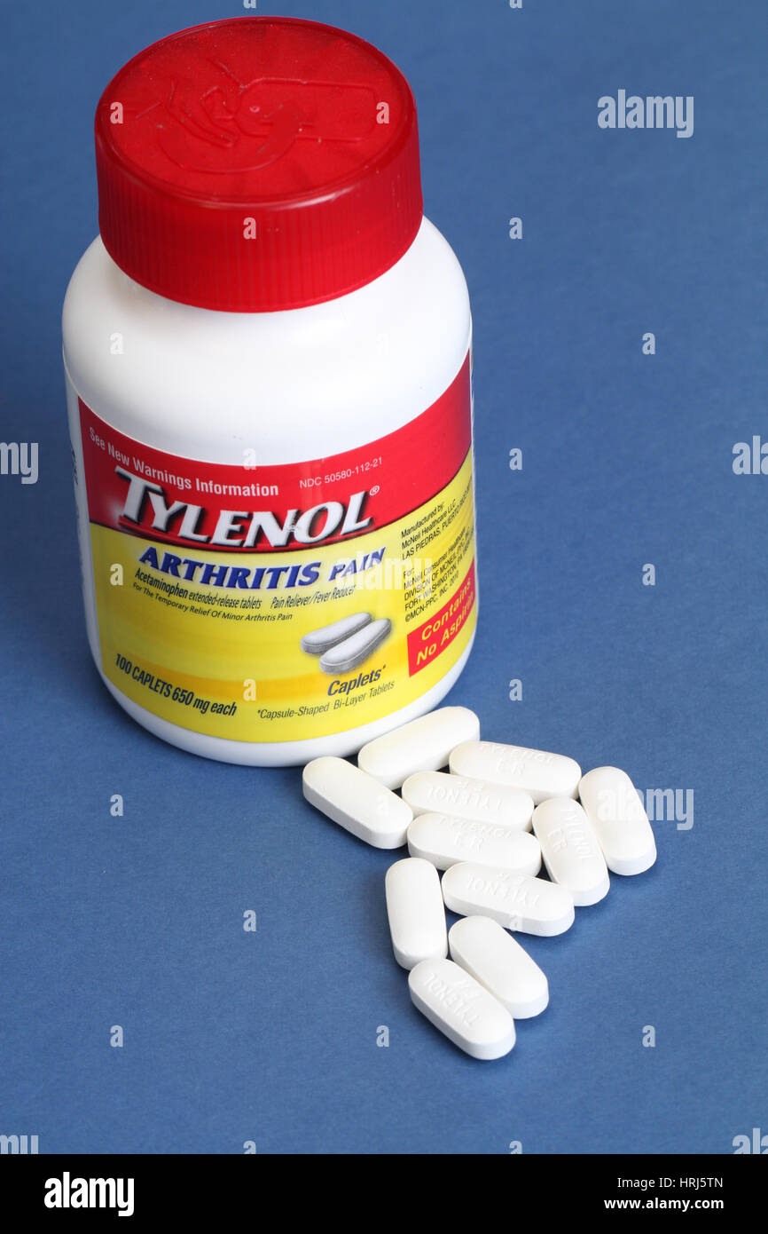 Tylenol para el dolor de artritis Fotografía de stock - Alamy