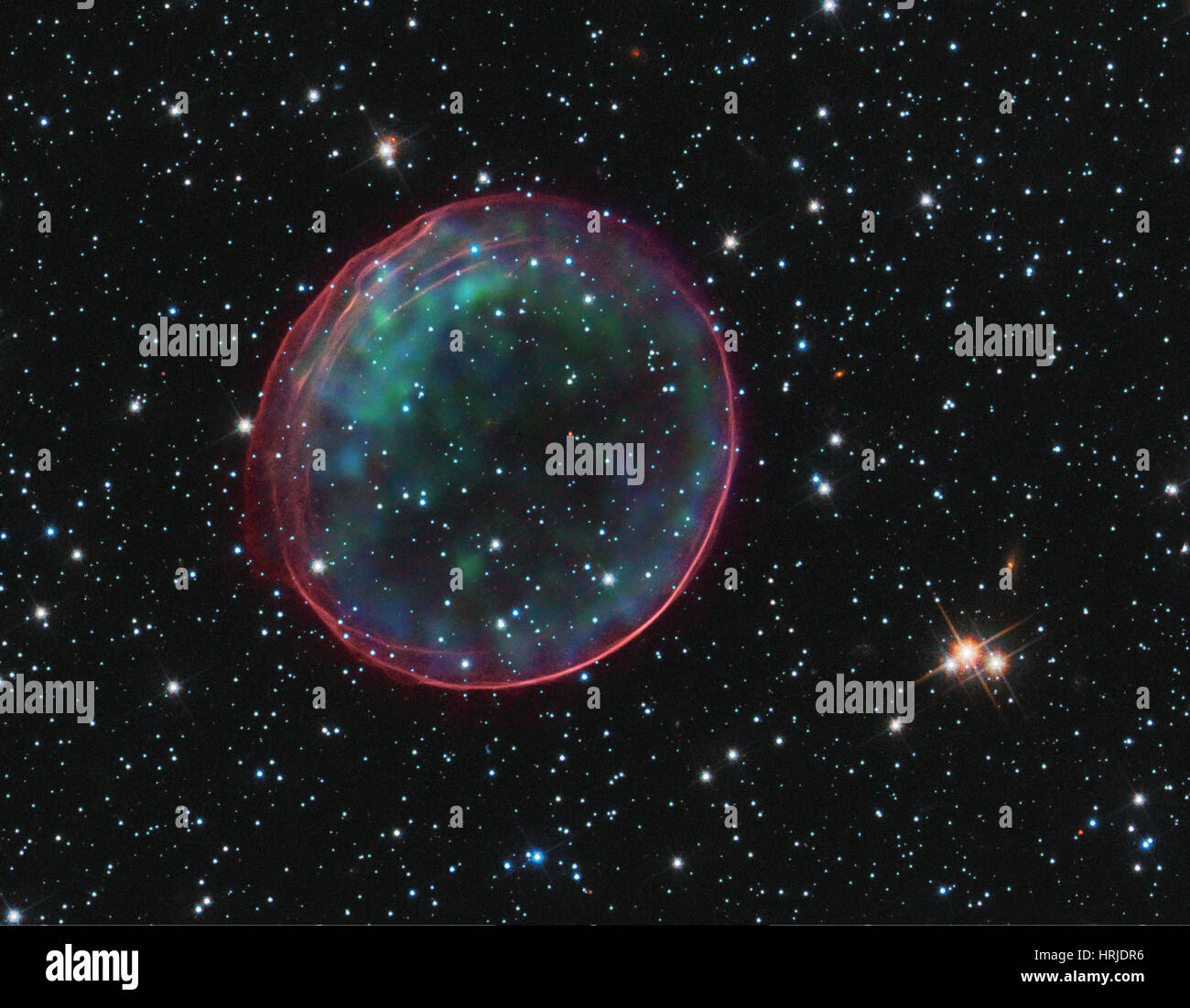 SNR 0509-67.5, Remanentes de Supernova, compuesto Foto de stock