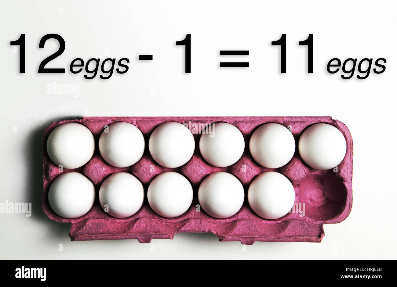 11 huevos Foto de stock