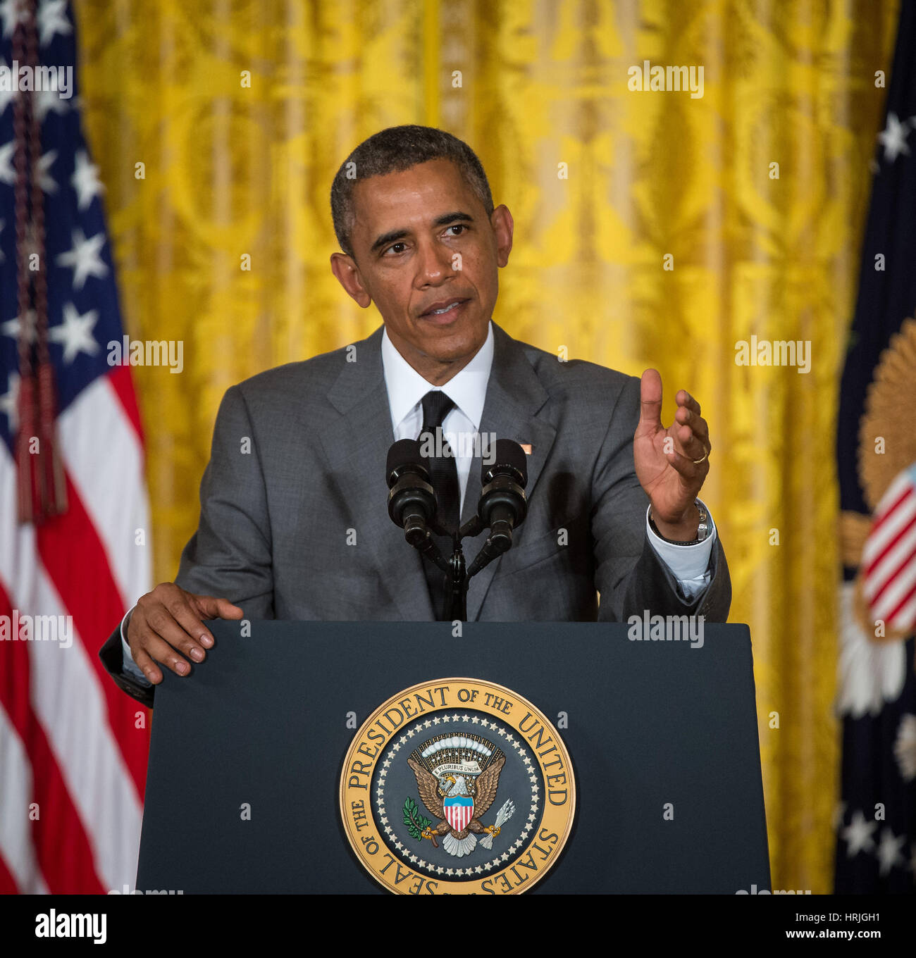 El presidente Barack Obama Foto de stock