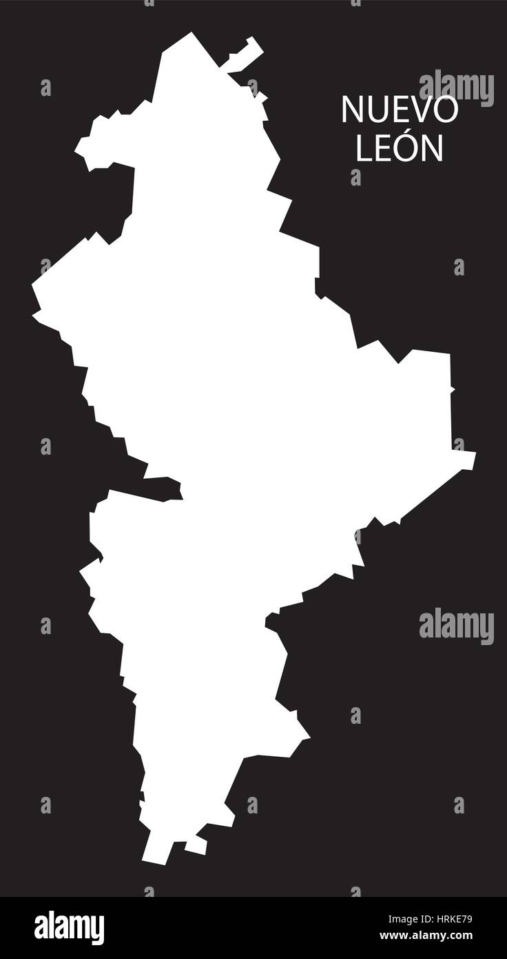 Mapa nuevo leon mexico fotografías e