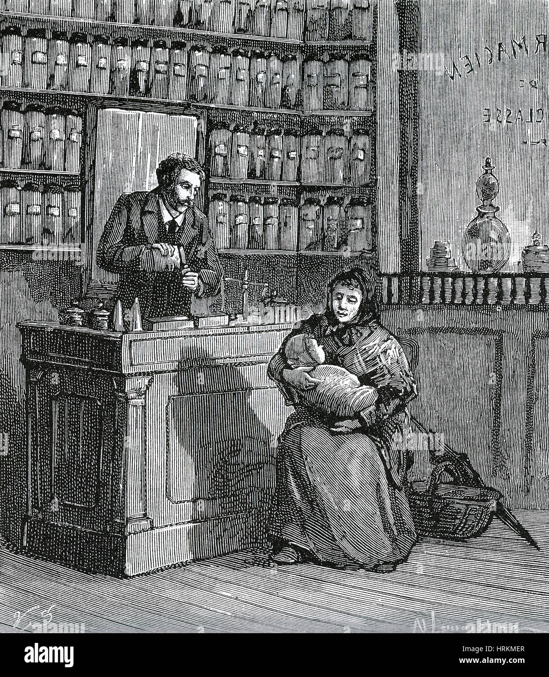 Farmacia histórico Foto de stock