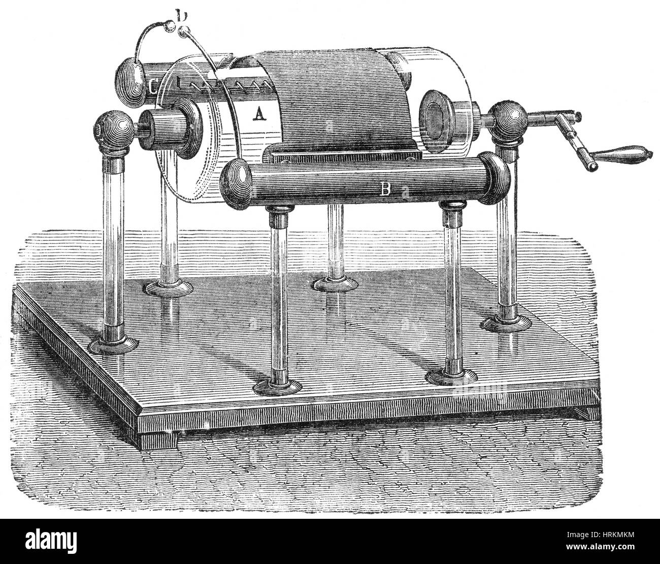 Máquina eléctrica Nairne, Siglo XVIII Foto de stock