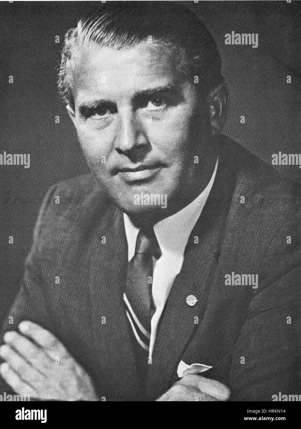 Wernher von Braun, germano-americano pionero de cohete Foto de stock