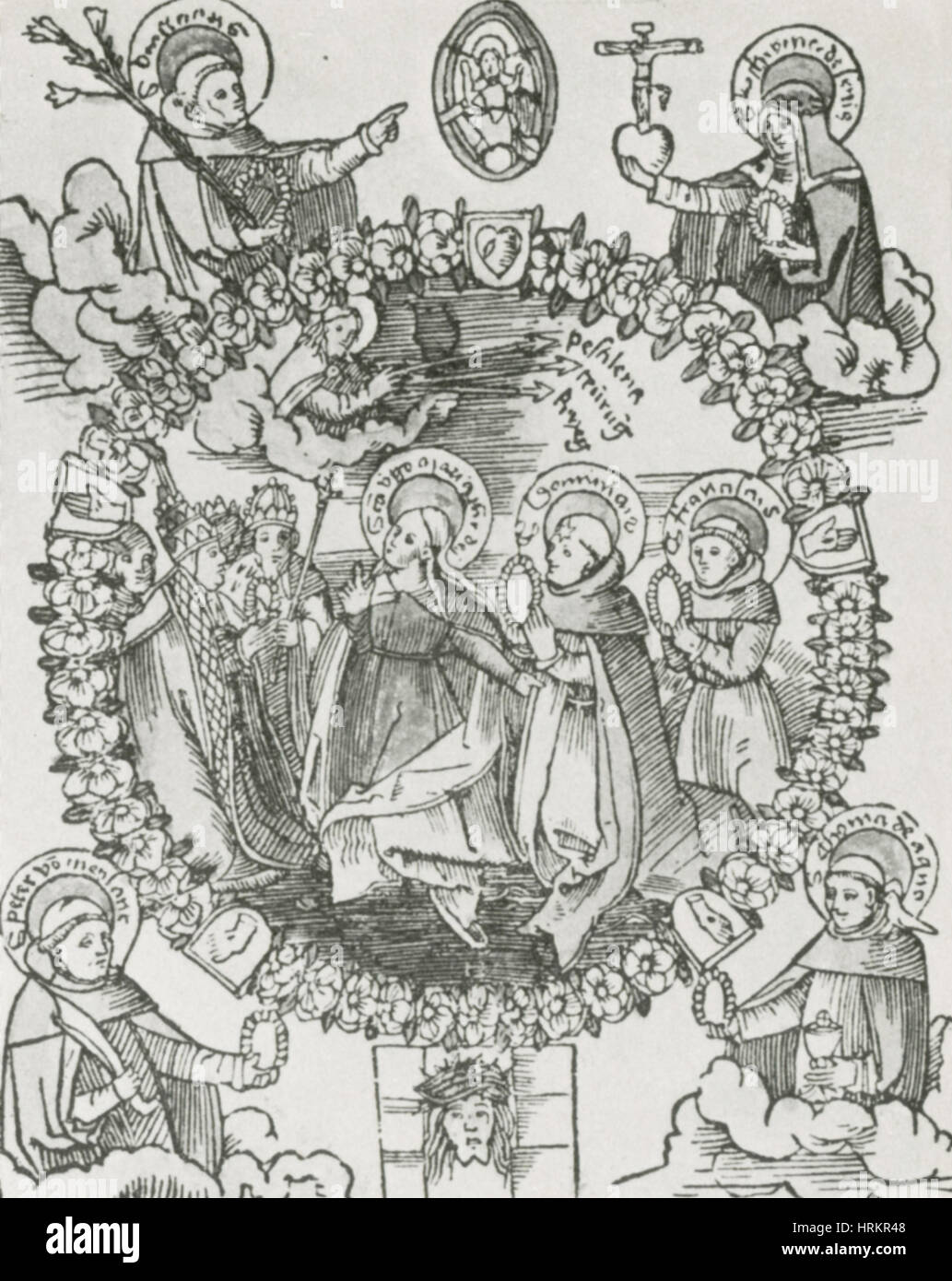 Tarjeta de peste medieval Foto de stock