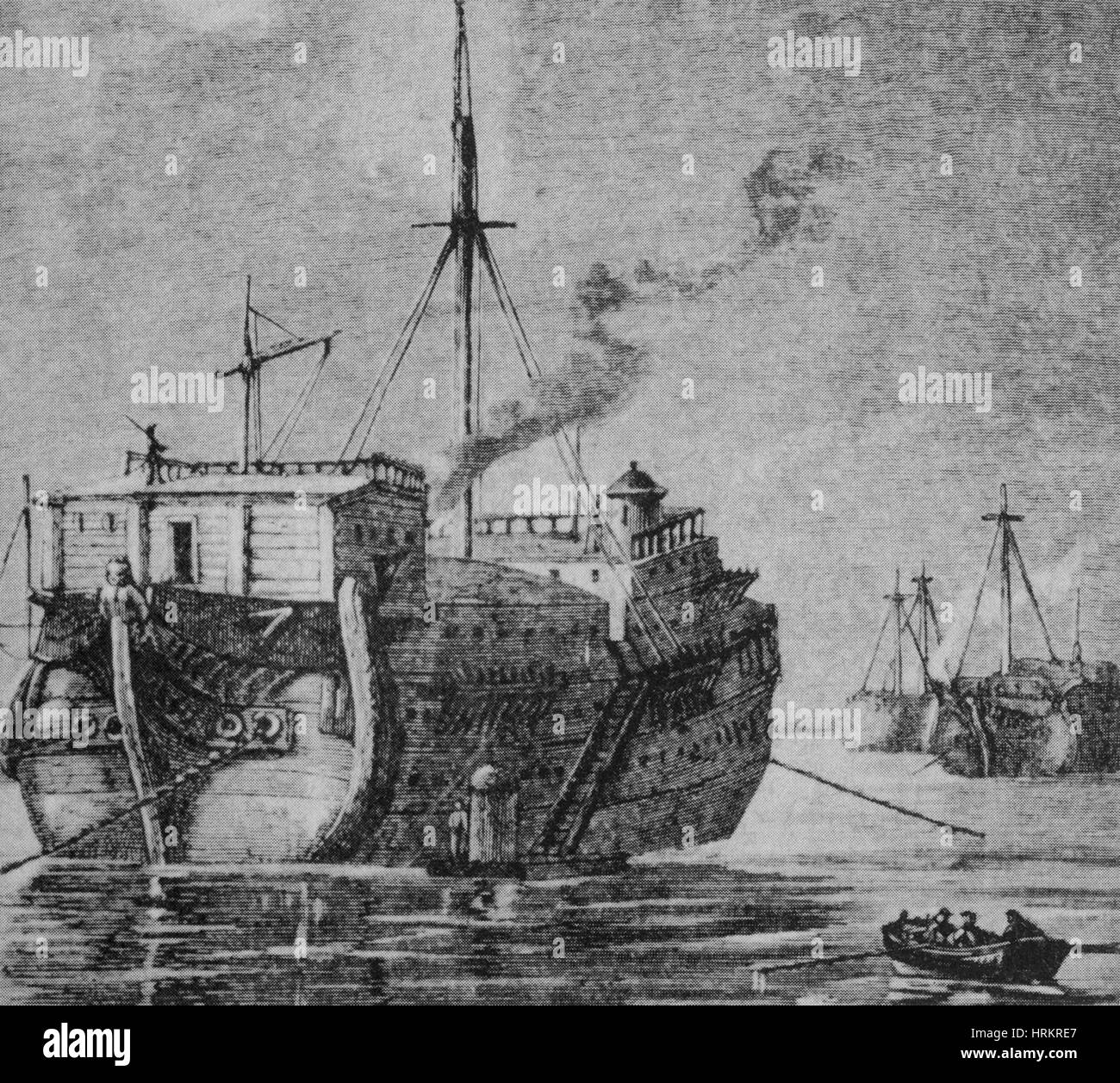 HMS Jersey, 1777 Foto de stock