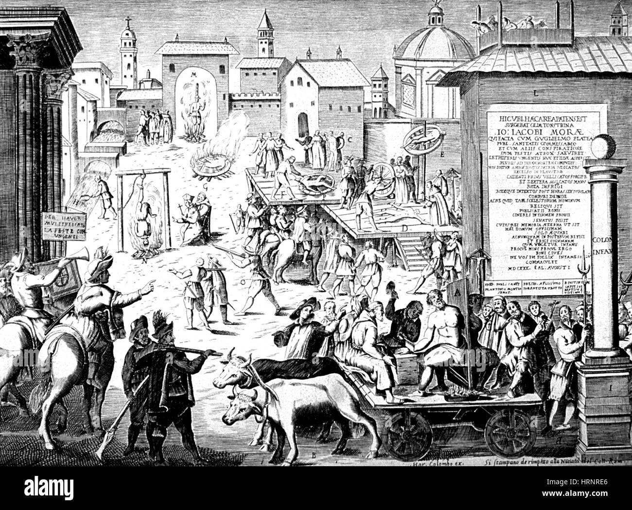 Tortura y ejecución, 1630 Foto de stock