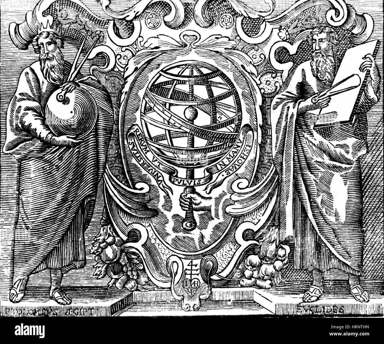 Euclides, Ptolomeo y eruditos griegos antiguos Foto de stock