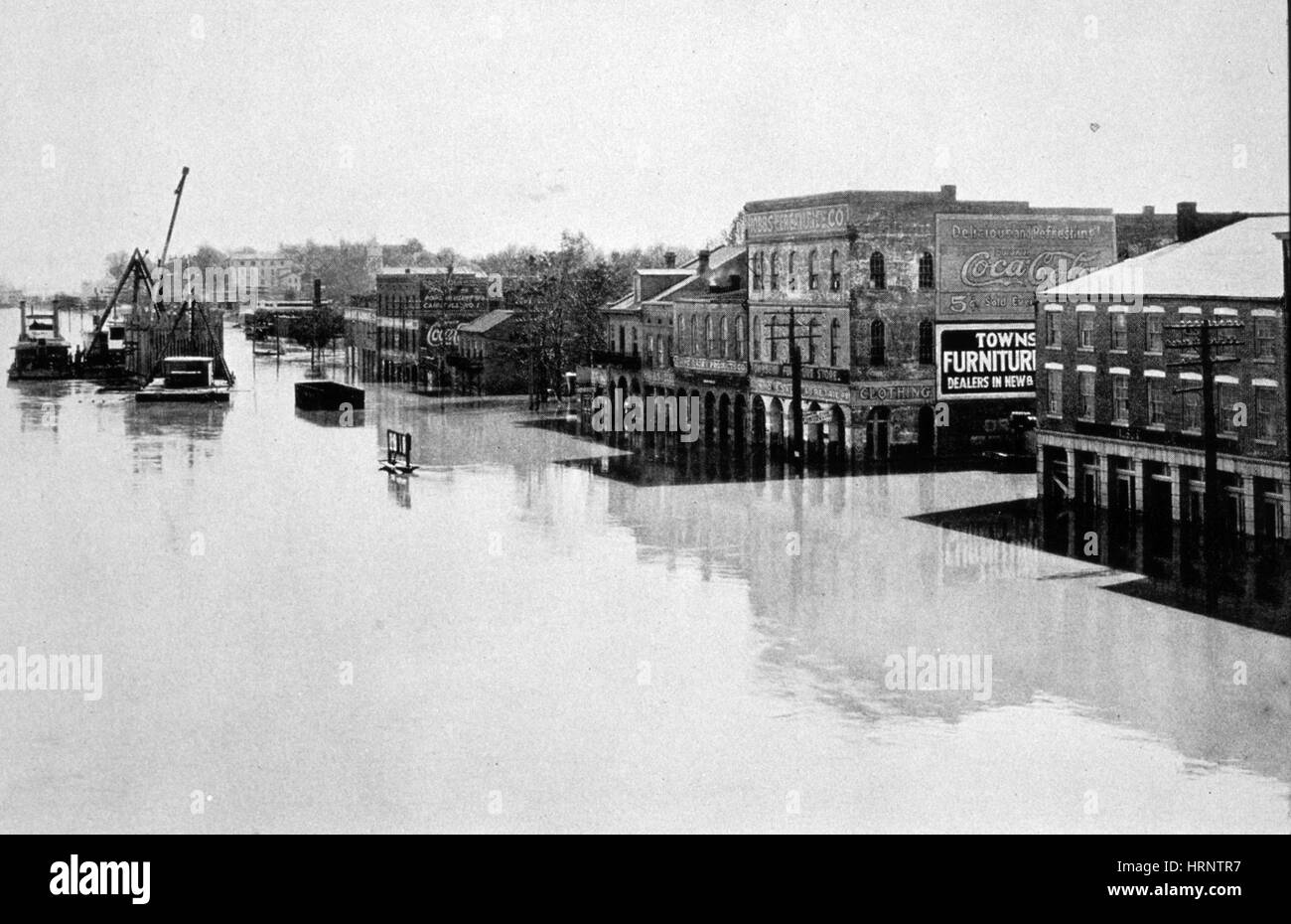 Gran Inundación del Río Mississippi, 1927 Foto de stock
