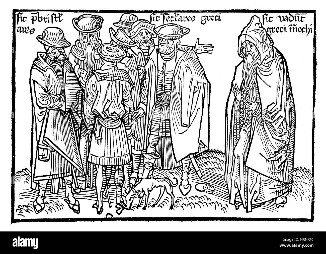 Sanctae Pereginationes, los griegos cristianos, 1486 Foto de stock
