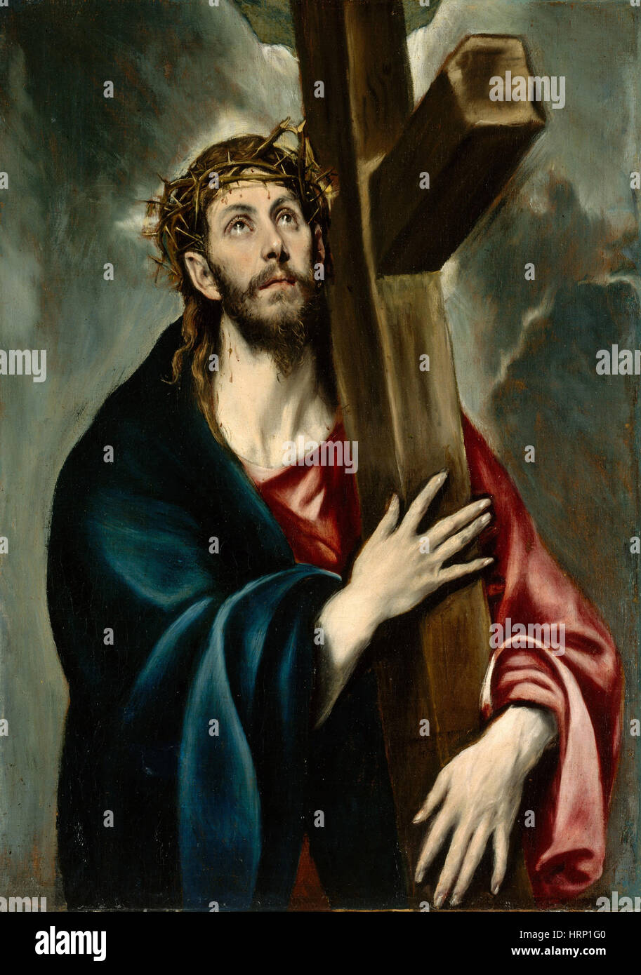 Cristo llevando la cruz por El Greco Foto de stock