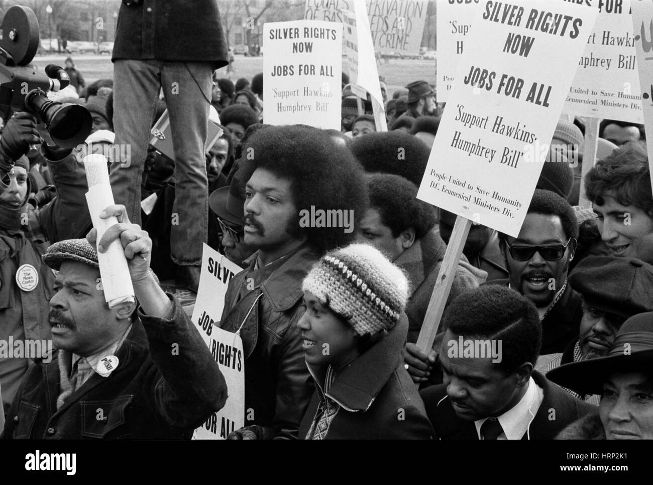 Jesse Jackson, activista de los derechos civiles, la hna. Foto de stock