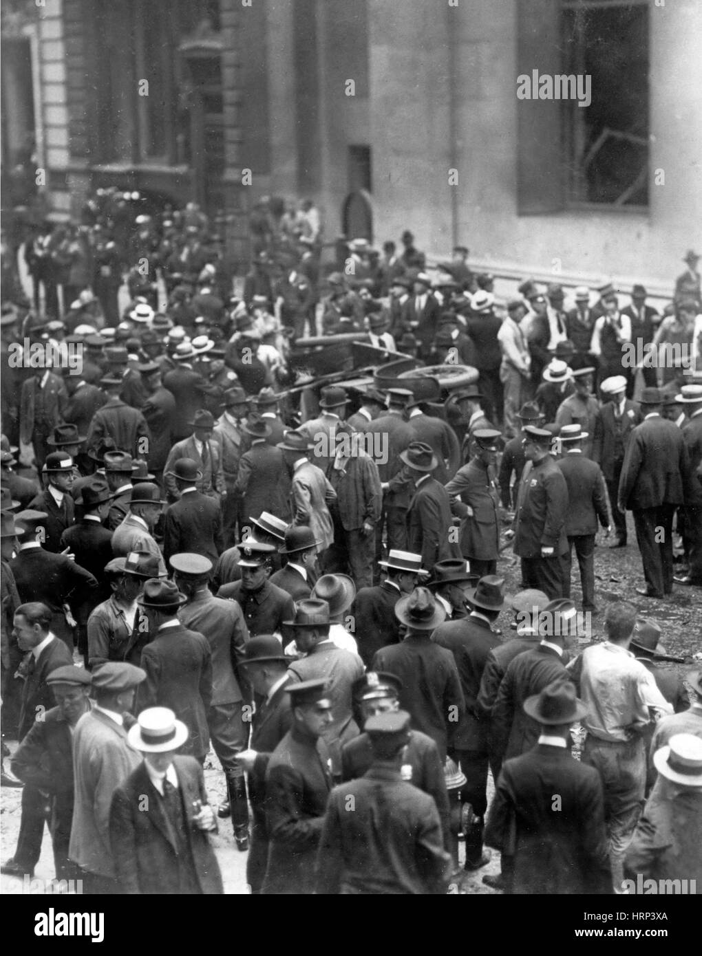 Bombardeo de Wall Street, Nueva York, 1920 Foto de stock