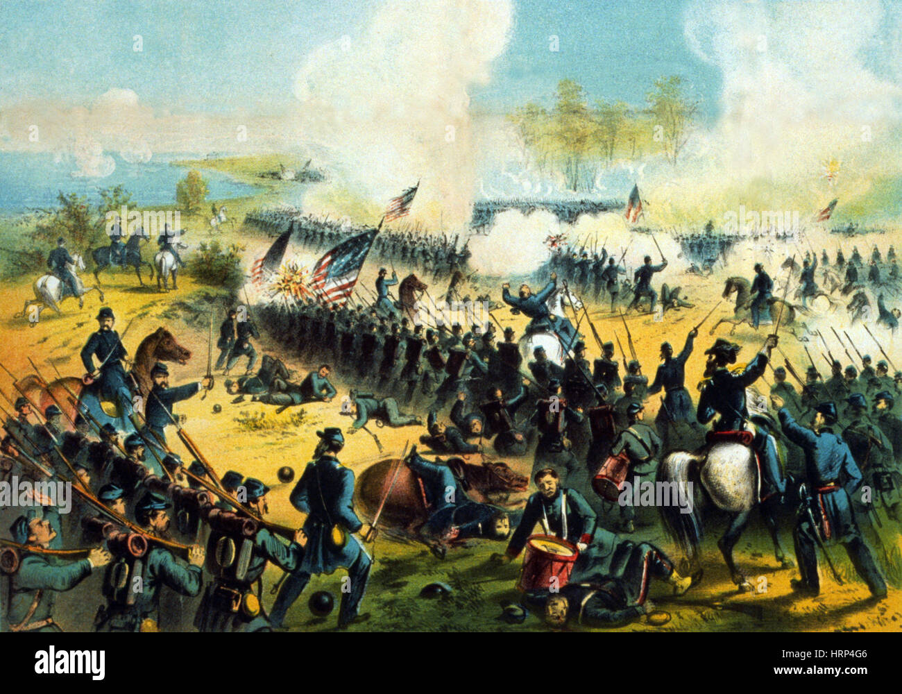 La Guerra Civil Americana, la batalla de Shiloh, 1862 Foto de stock