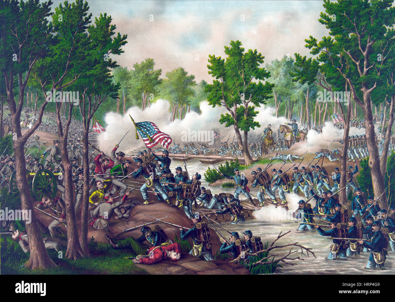 La Guerra Civil Americana, la batalla de Spotsylvania, 1864 Foto de stock