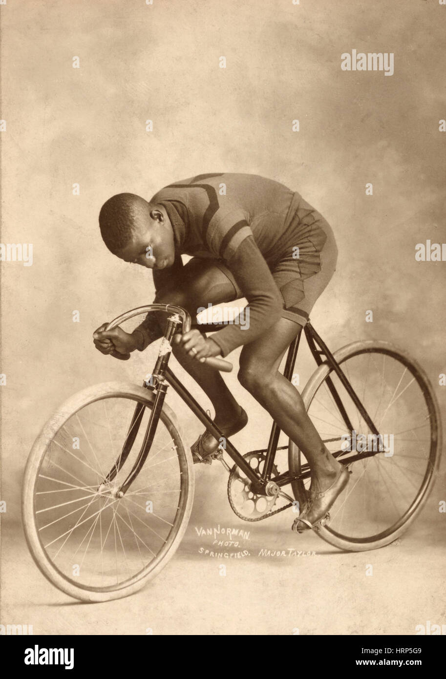 Marshall Taylor, Campeón del Mundo ciclista Foto de stock