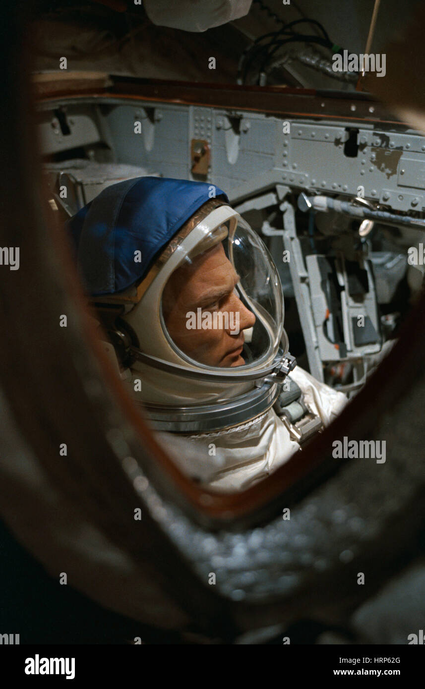 Géminis 12, el astronauta Buzz Aldrin, Prelaunch, 1966 Foto de stock