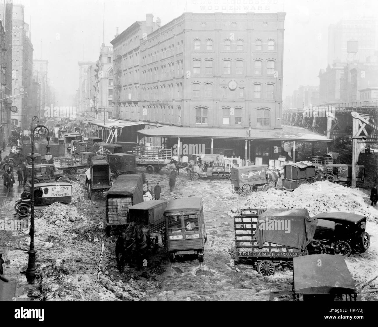 NYC, el Meatpacking District, 1920 Foto de stock