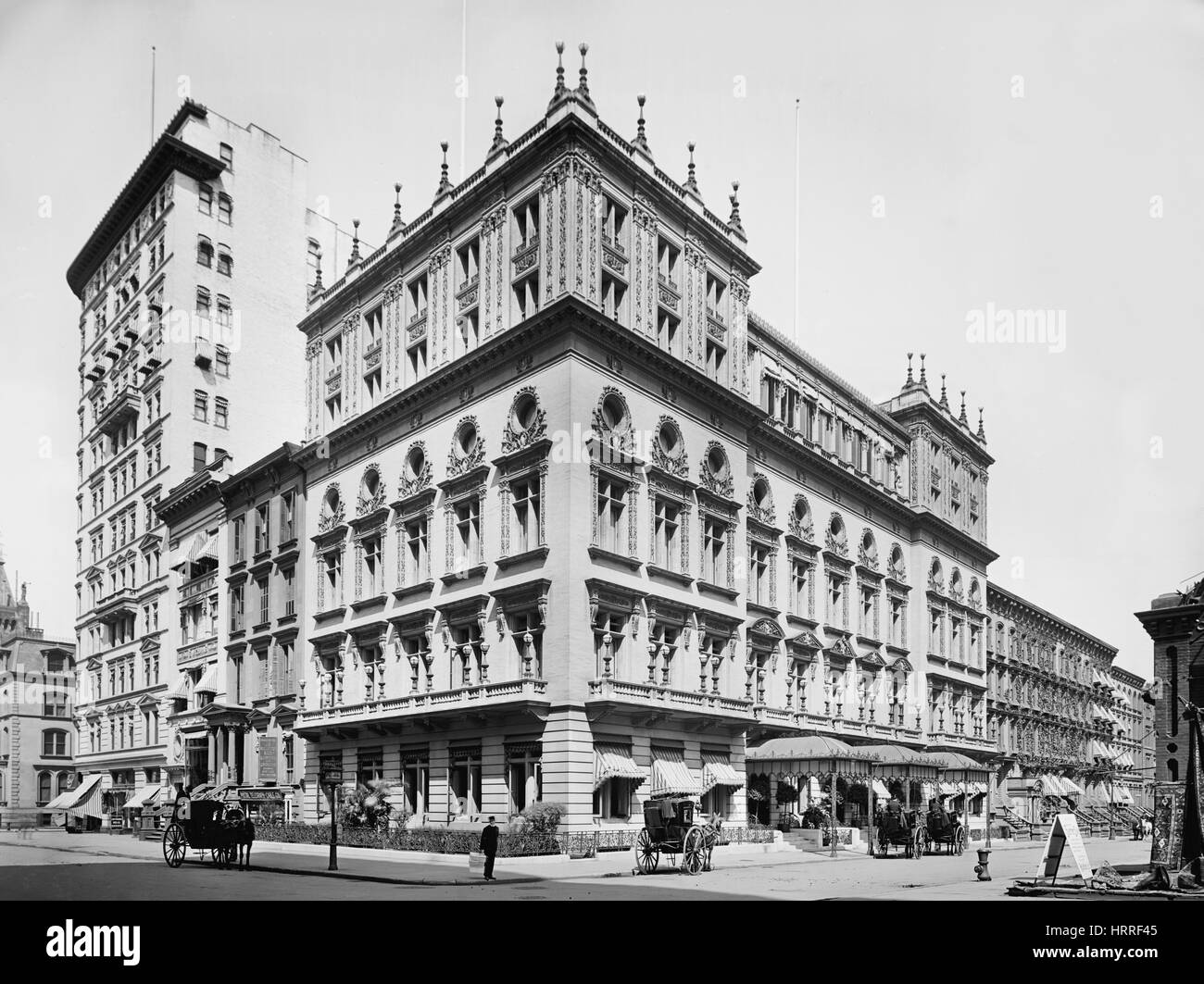 Delmonico's Restaurant, Fifth Avenue y 44th Street, New York City, New York, Estados Unidos, Detroit Publishing Company, 1903 Foto de stock