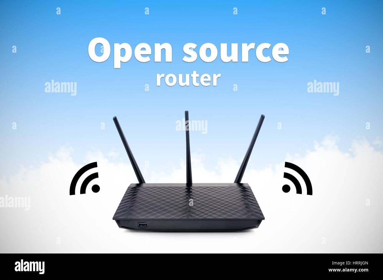 Moderno wireless wi-fi router con firmware de código abierto Fotografía de  stock - Alamy