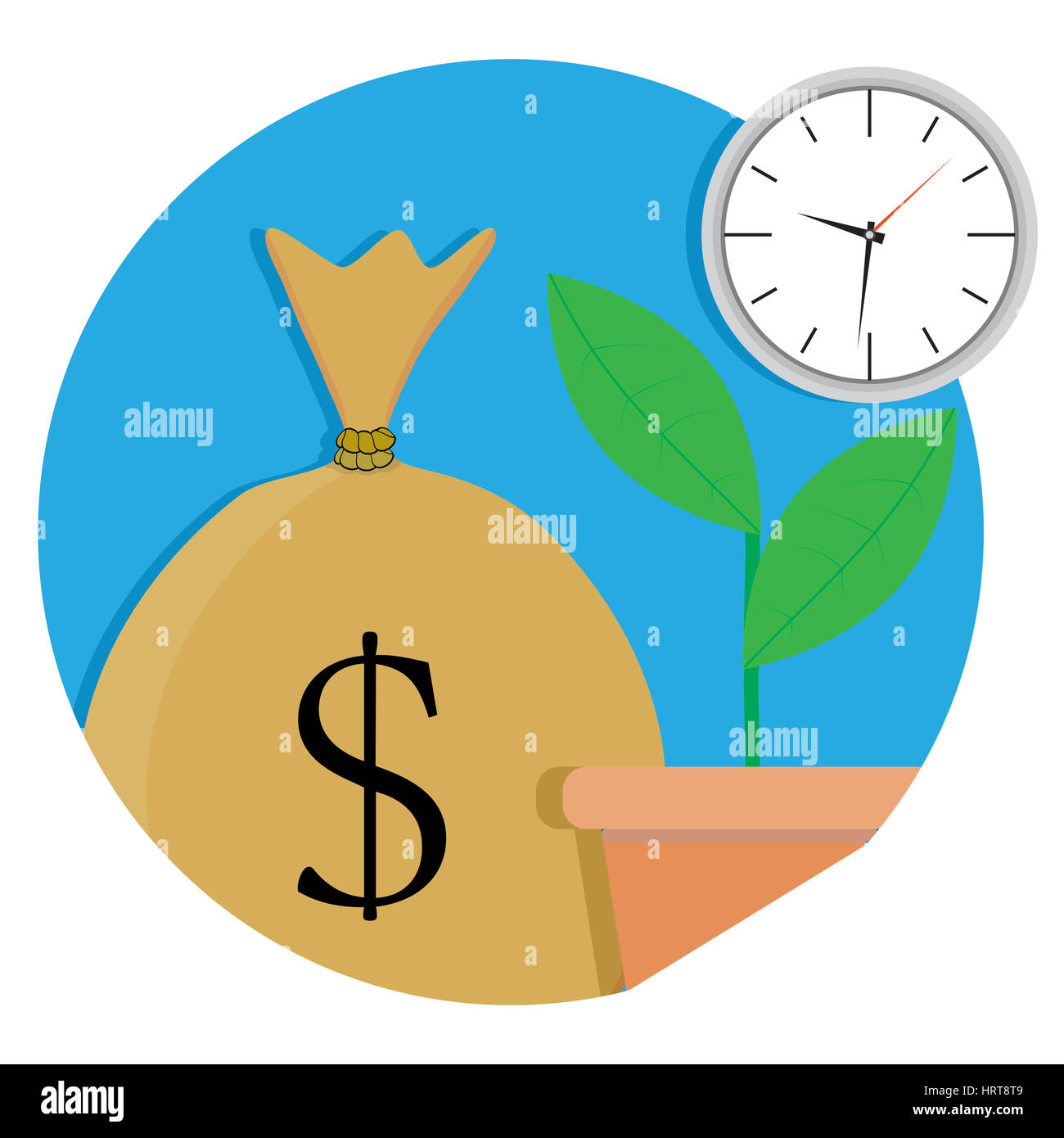 Icono de aumento de capital. Capital bancario, inversión y beneficio, ilustración vectorial Foto de stock
