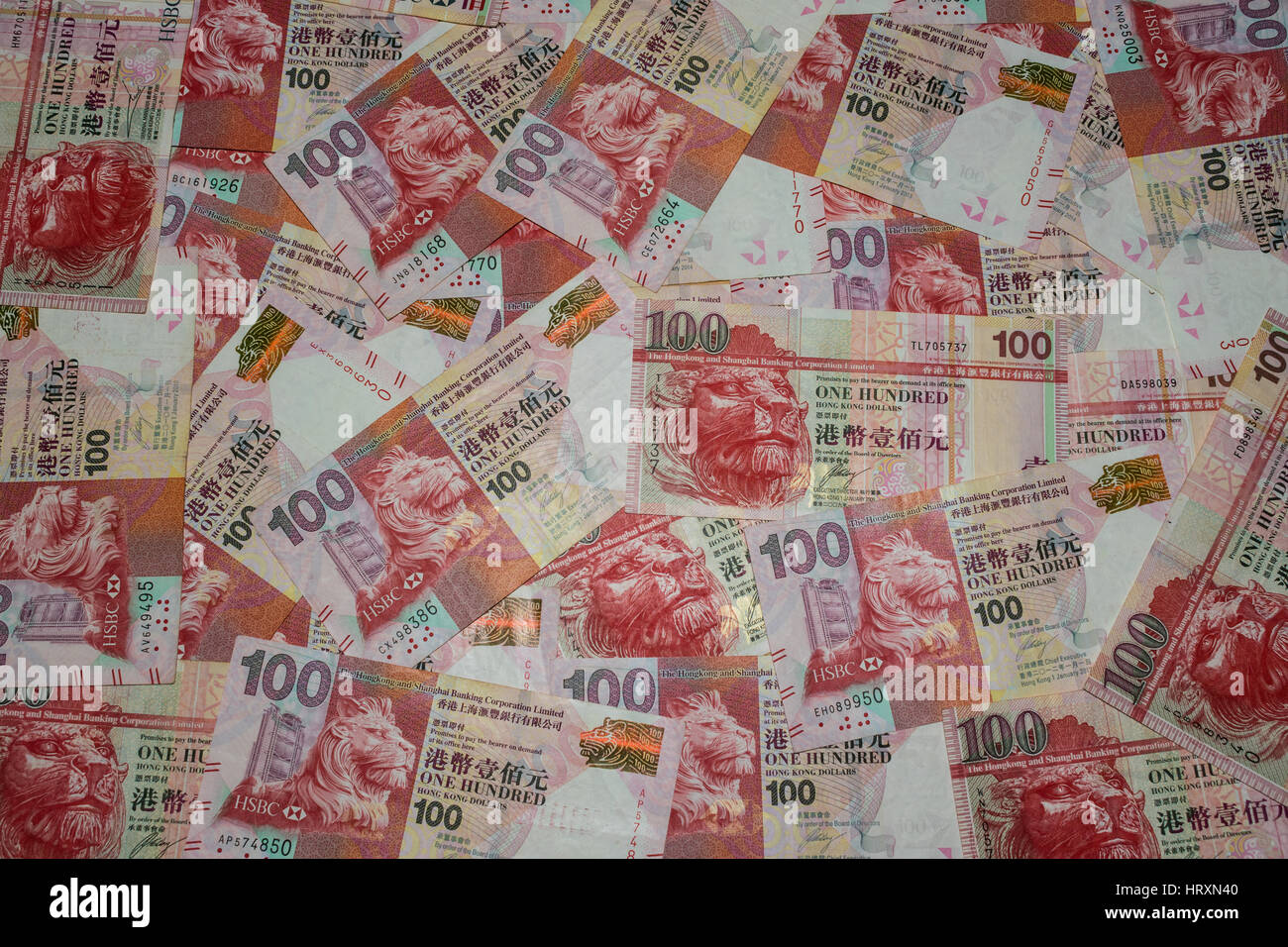 Billetes de dólar de Hong Kong Foto de stock