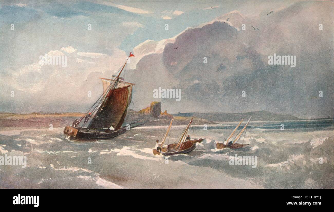 "Llegando al puerto", c1820. Artista: Peter de Wint. Foto de stock