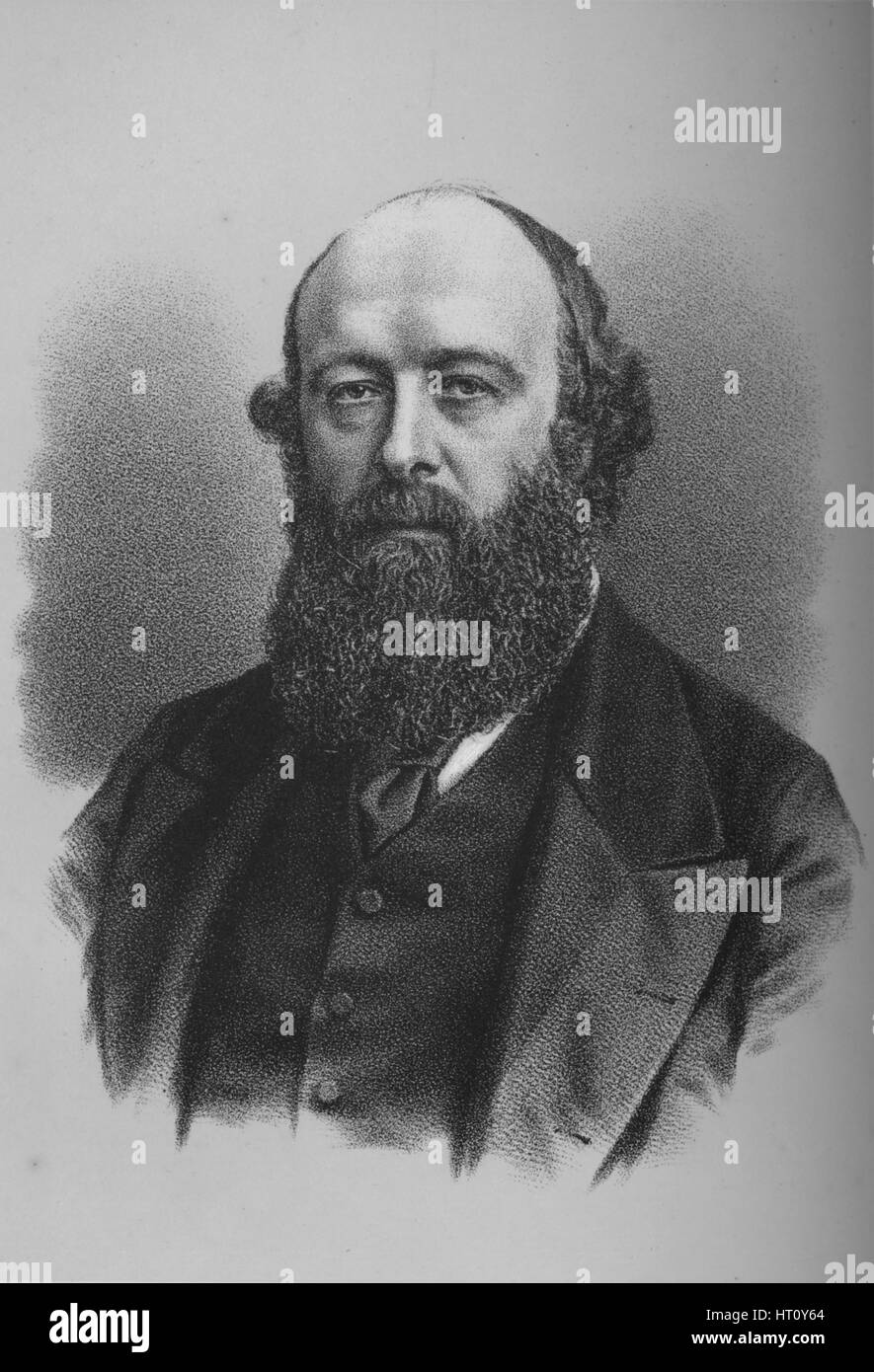 Robert Arthur Talbot Gascoyne-Cecil, 3º Marqués de Salisbury, el político británico, c1880s (1883). Artista: Desconocido. Foto de stock