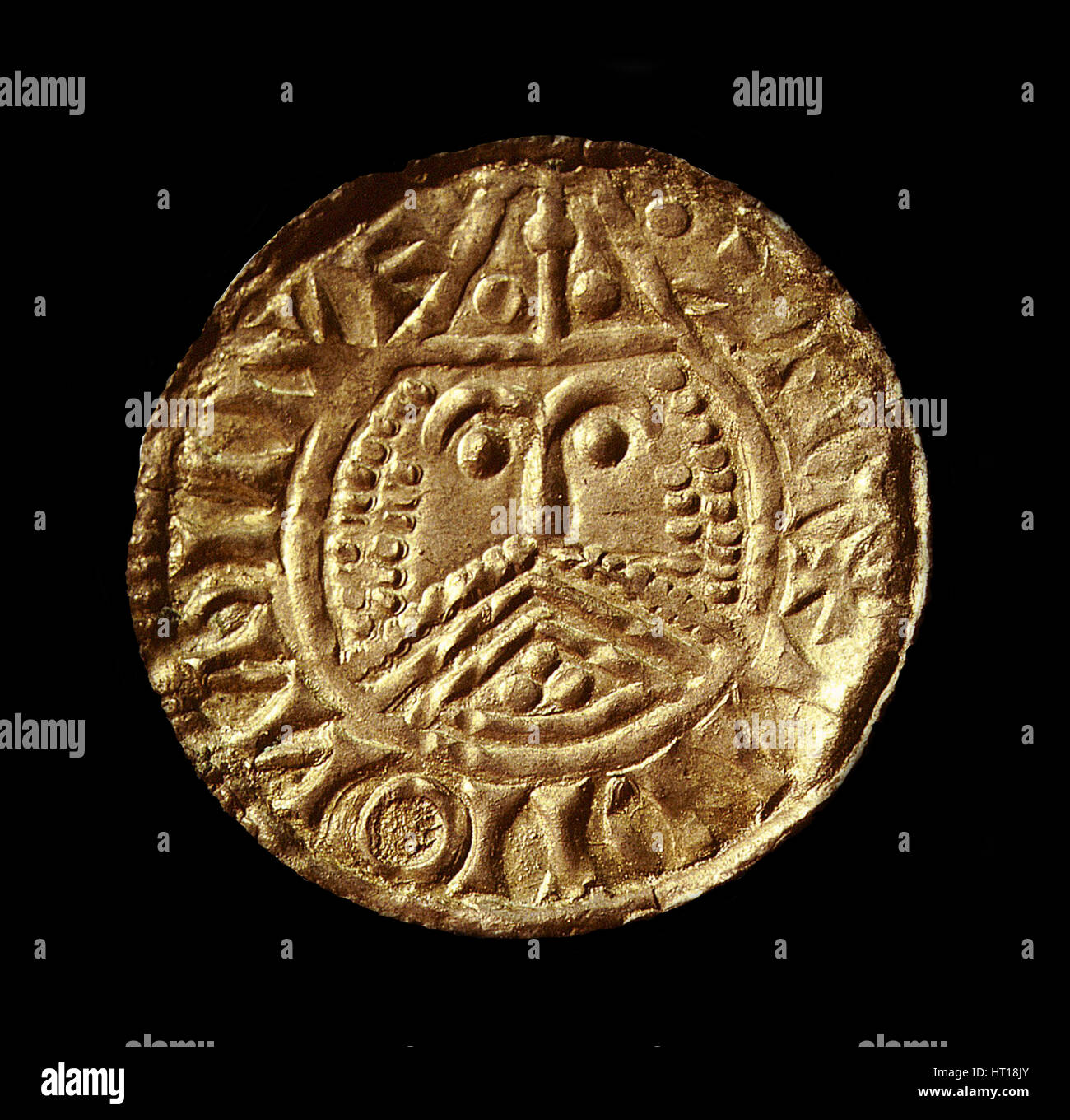Viking moneda acuñada en Irlanda, siglo 11. Artista: Numismática, monedas de Europa Occidental Foto de stock