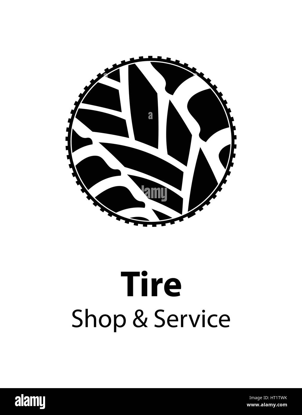 Tienda de neumáticos y condiciones de servicio Ilustración del Vector