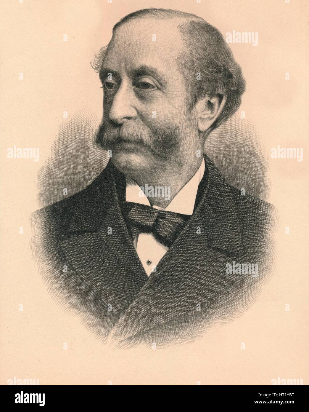 "Conde de Carnarvon, Presidente de la Society of Antiquaries, 1896. Artista: Desconocido Foto de stock