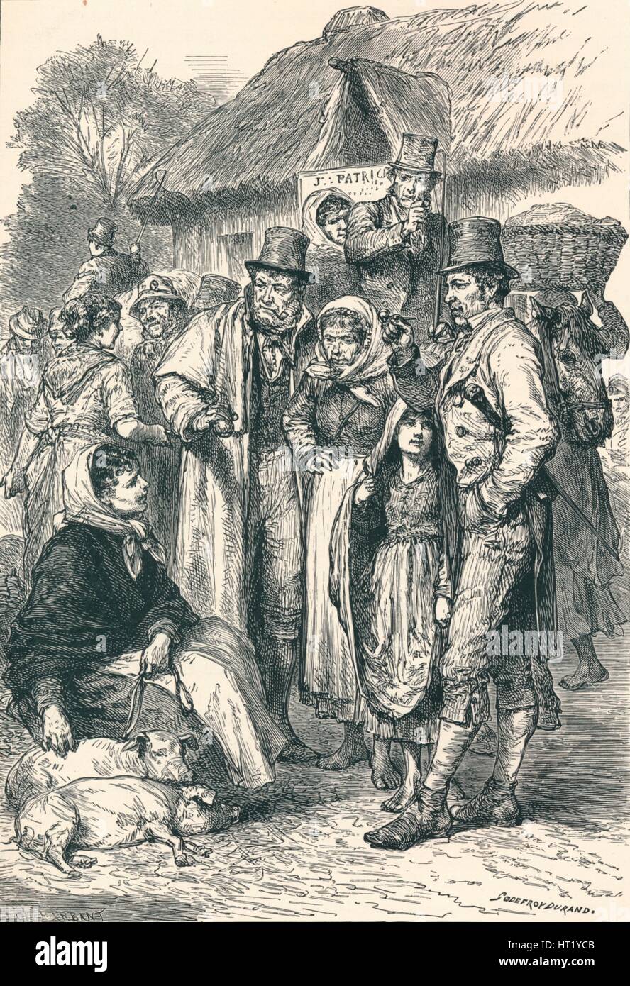 Campesinos irlandeses, 1896. Artista: Desconocido Foto de stock