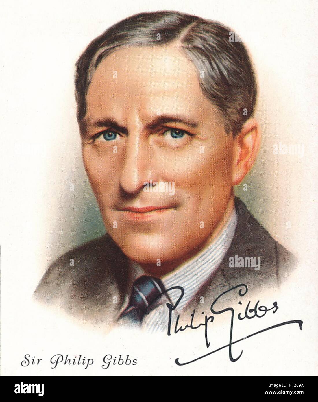 Sir Philip Gibbs, 1937. Artista: Desconocido. Foto de stock