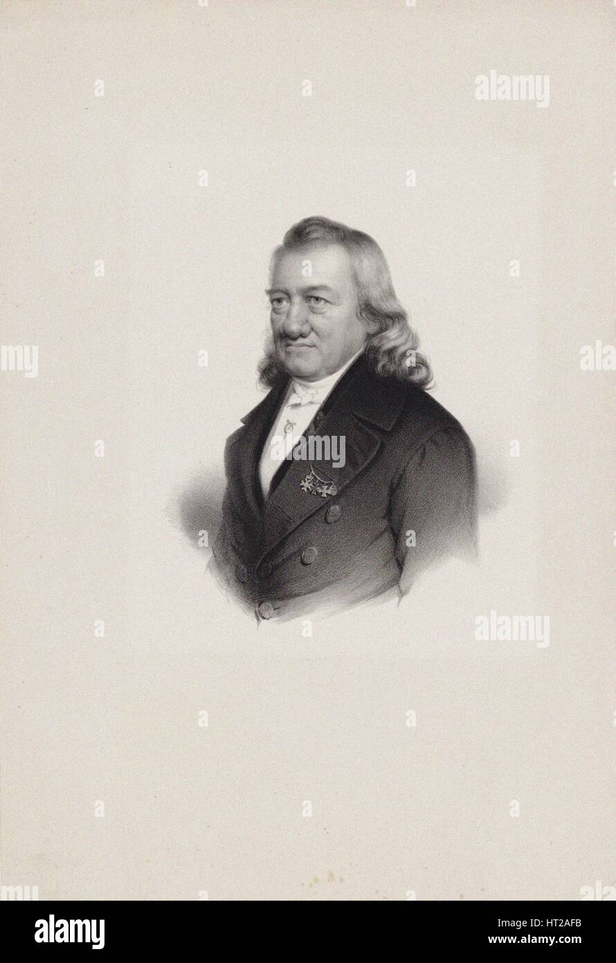 Retrato de Friedrich Schneider (1786-1853), 1852. Artista: Völkerling, Gustav (1805-1876) Foto de stock