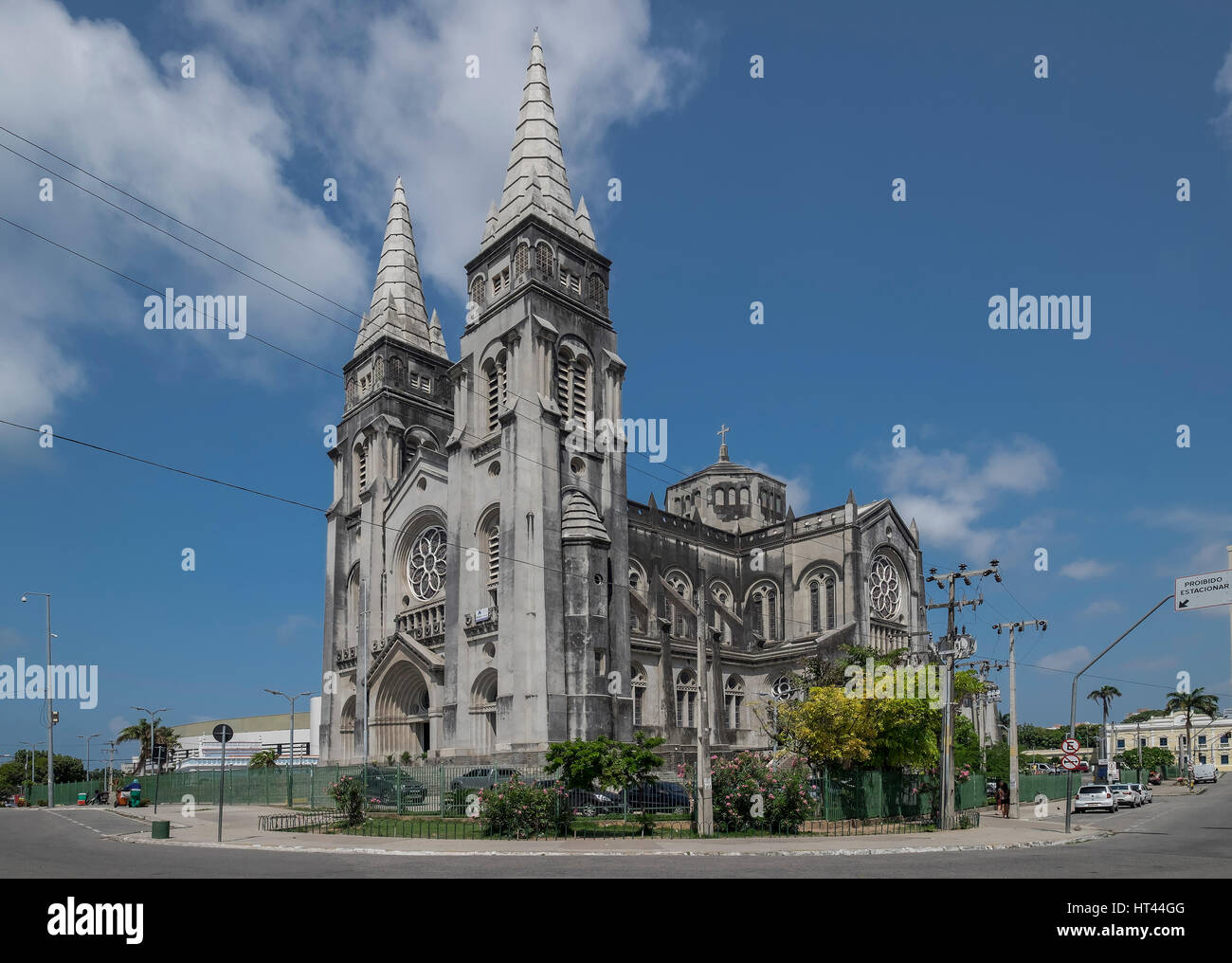El neo-gótico de la Catedral de San José (o), Catedral Metropolitana de Fortaleza, Estado de Ceará, Brasil, América del Sur Foto de stock
