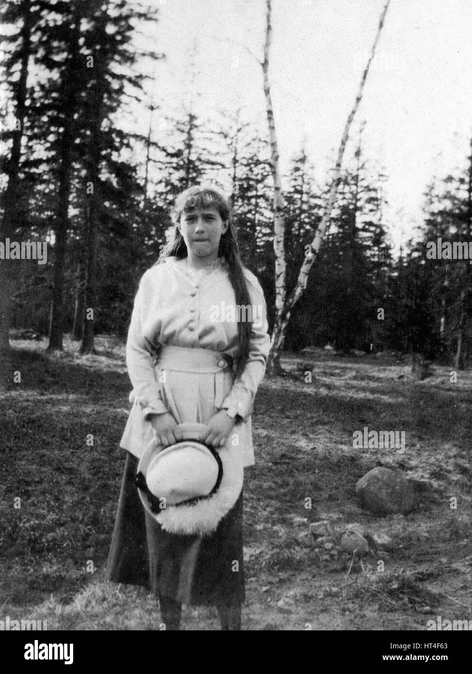 Retrato de Anastasia Nikolaevna de Rusia, primavera 1916 Foto de stock