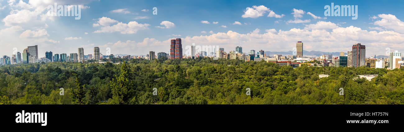 Vista panorámica de la Ciudad de México Foto de stock